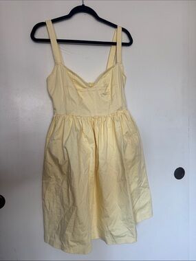Aqua Butter Yellow Corset Midi Dress